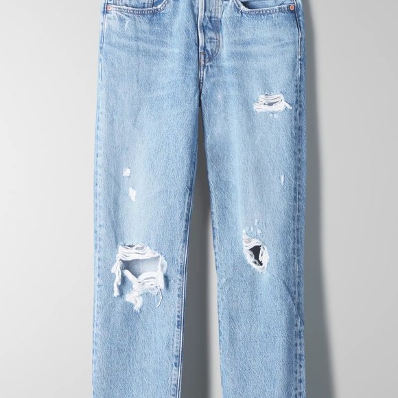 Levis Wedgie Straight High Waisted Black Jeans - Picture 2 of 4